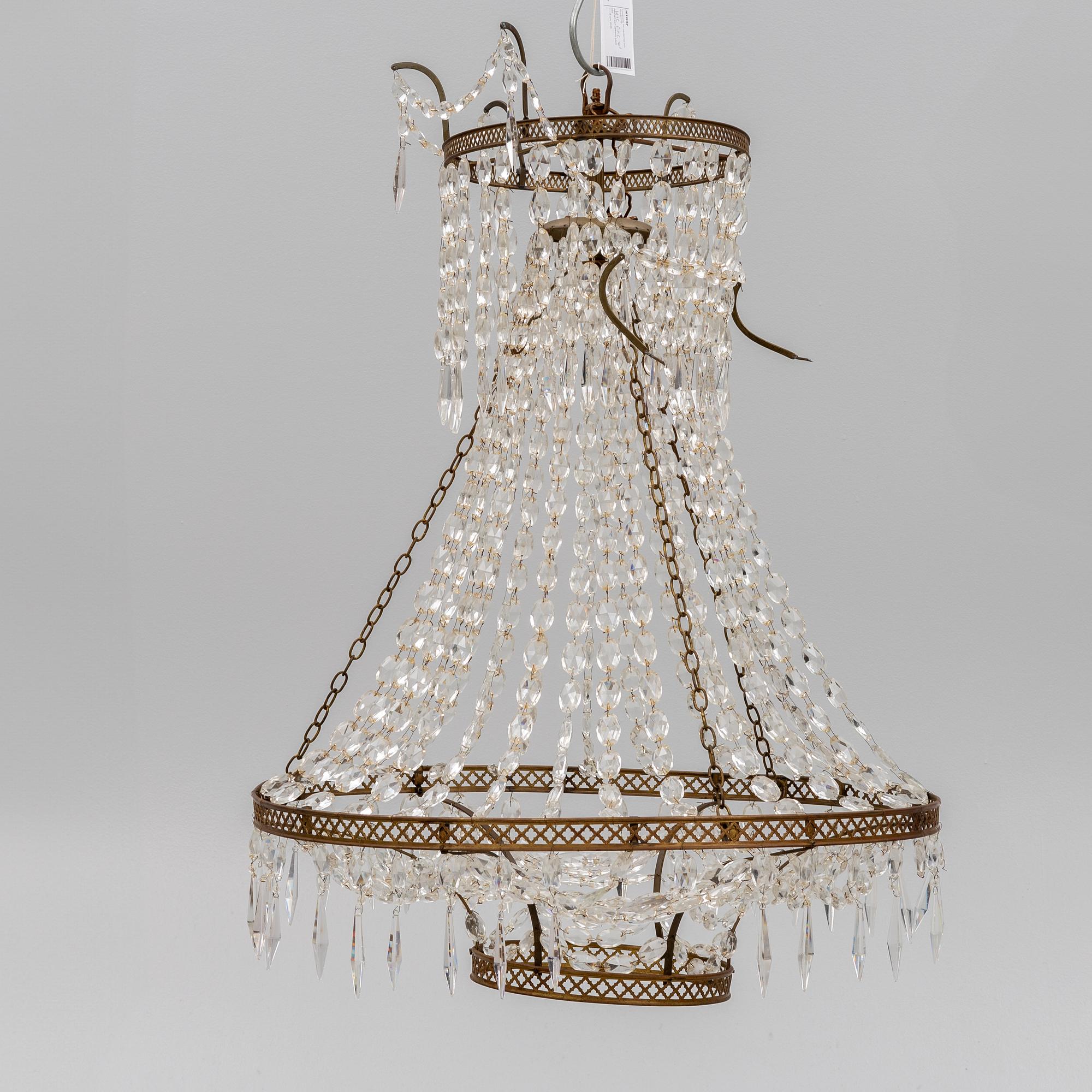 A Gustavian style chandelier, 20th Century.