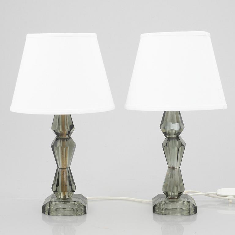 A pair of table lamps, second half of the 20th Century.