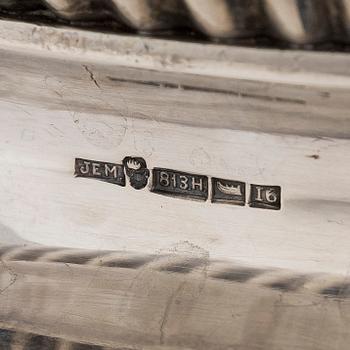 A three-piece silver coffee set in silver, Helsinki 1930 and 1938.