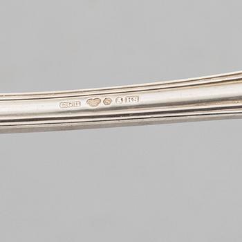 A set of 38 Swedish silver cutlery parts, model 'Olga', including CG Hallberg, Stockholm 1936.