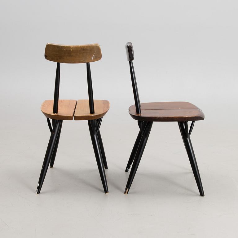 Three "Pirkka" chairs, manufactured by Laukaan Puu, designed in 1957.