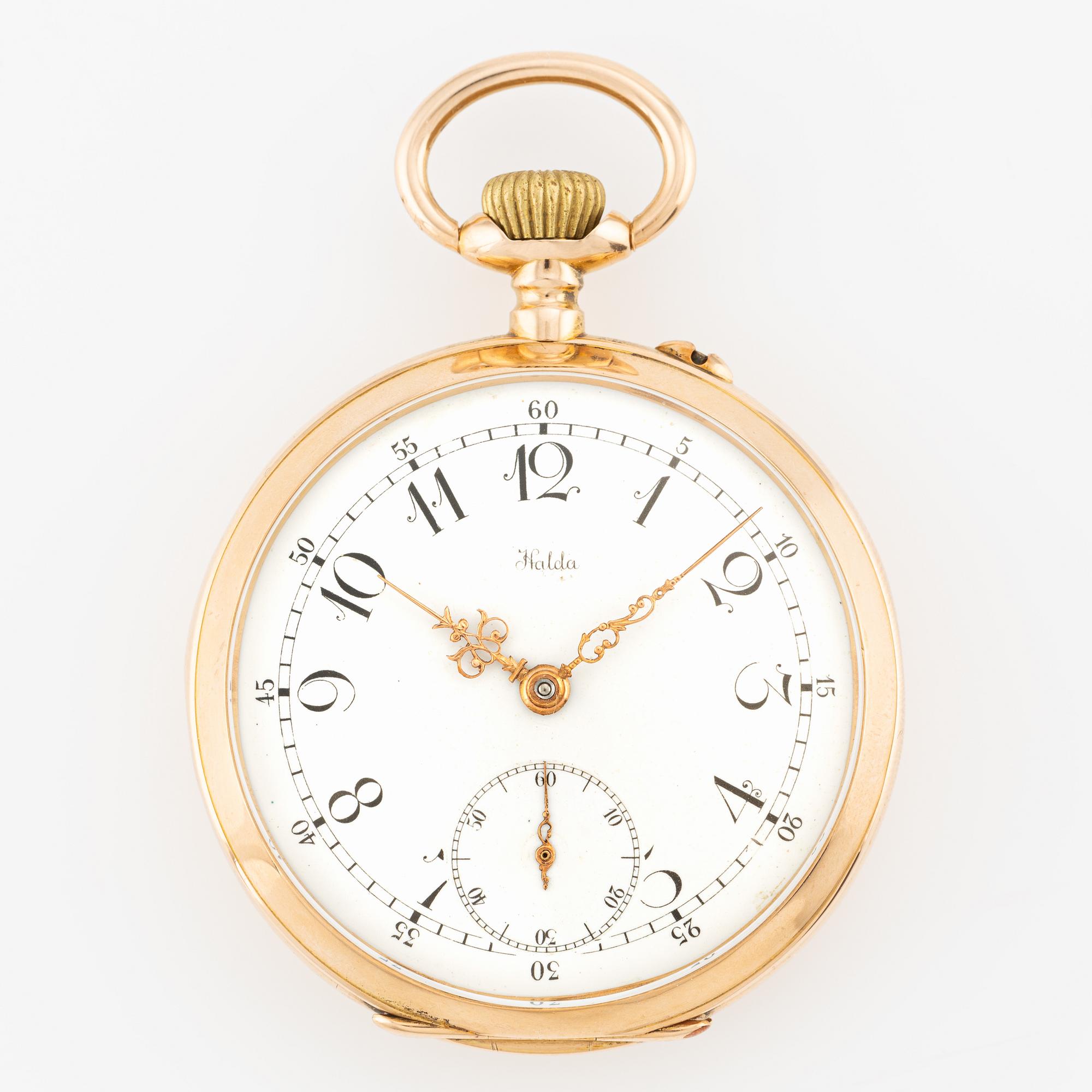 Halda, pocket watch, 49.5 mm.