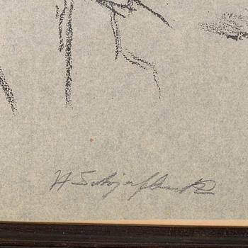 HELENE SCHJERFBECK, litograph, signed with pen, numbered 3/70.