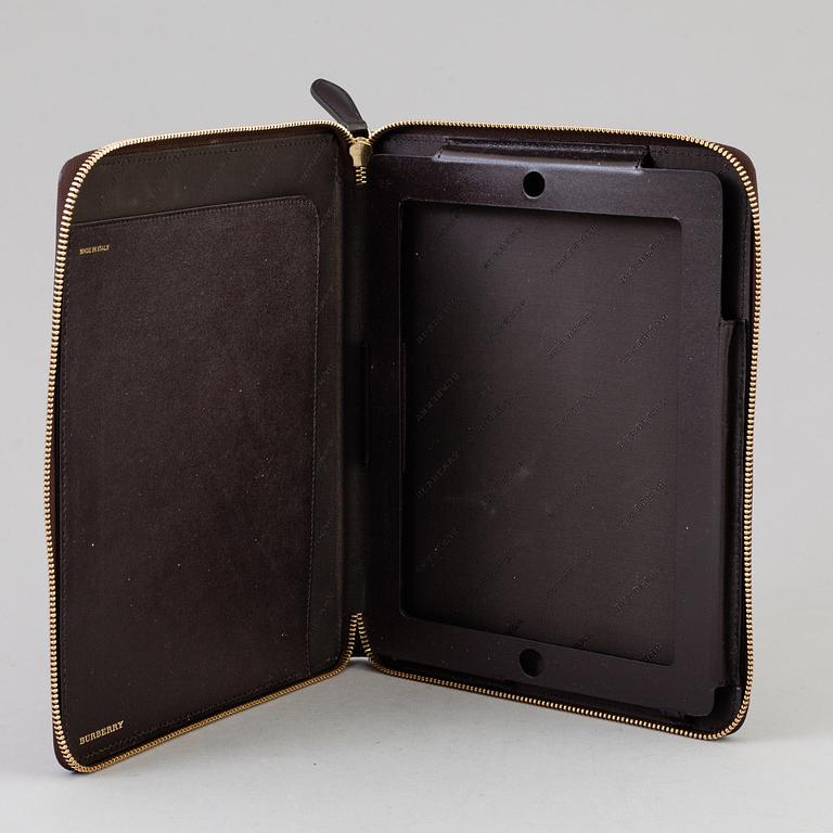 An ipad case by Burberry.