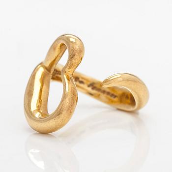 Tiffany & Co, Elsa Peretti, sormus, "Open Heart", 18K kultaa.