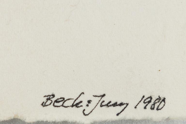 Beck & Jung, färgserigrafi, signerad Beck & Jung och daterad 1980.