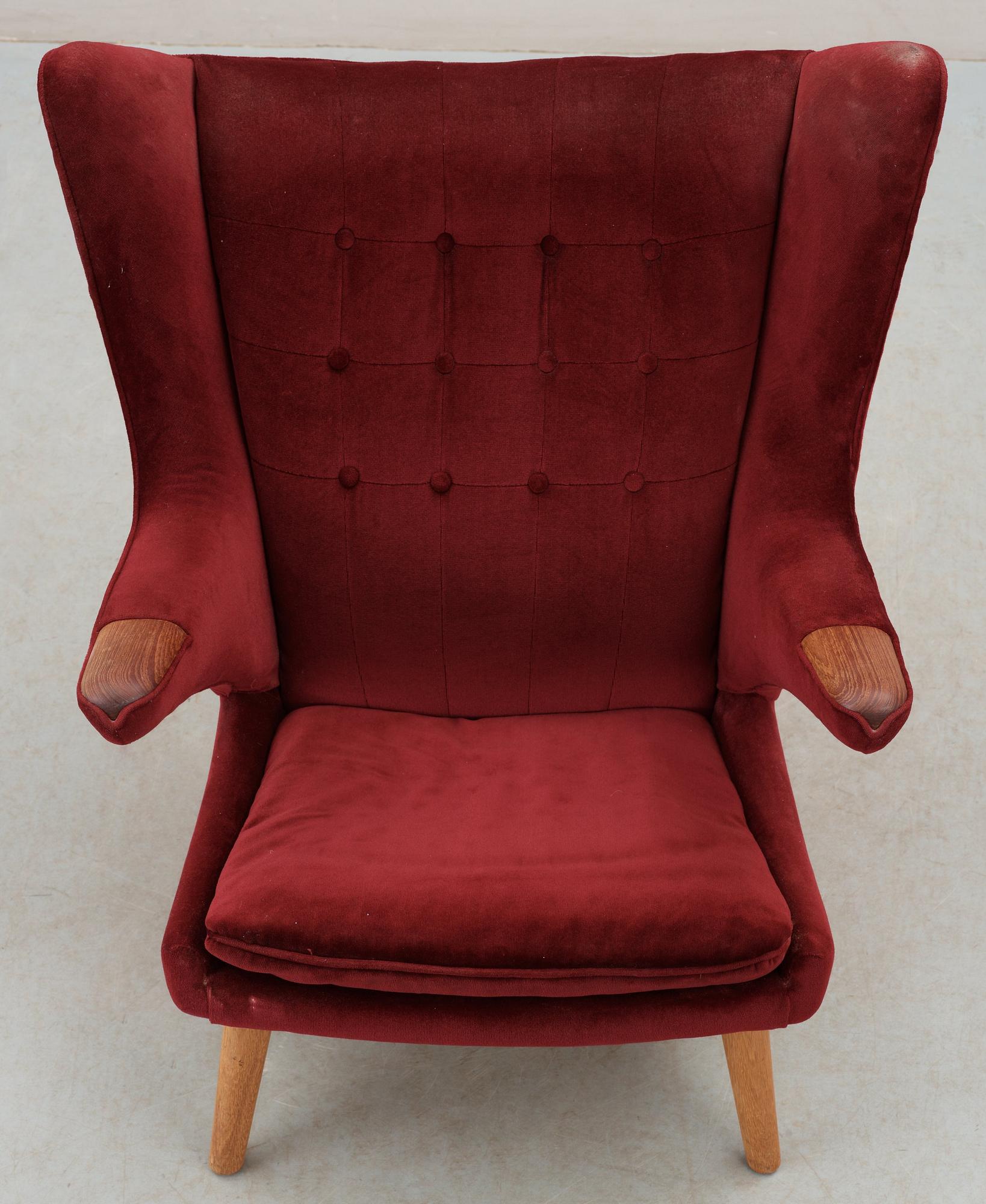 A Hans J Wegner 'Papa Bear' armchair by AP-stolen, Denmark 1950's.