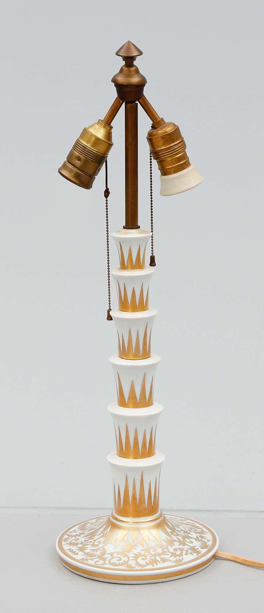BORDSLAMPA, porslin, Rosenthal, 1920-tal.