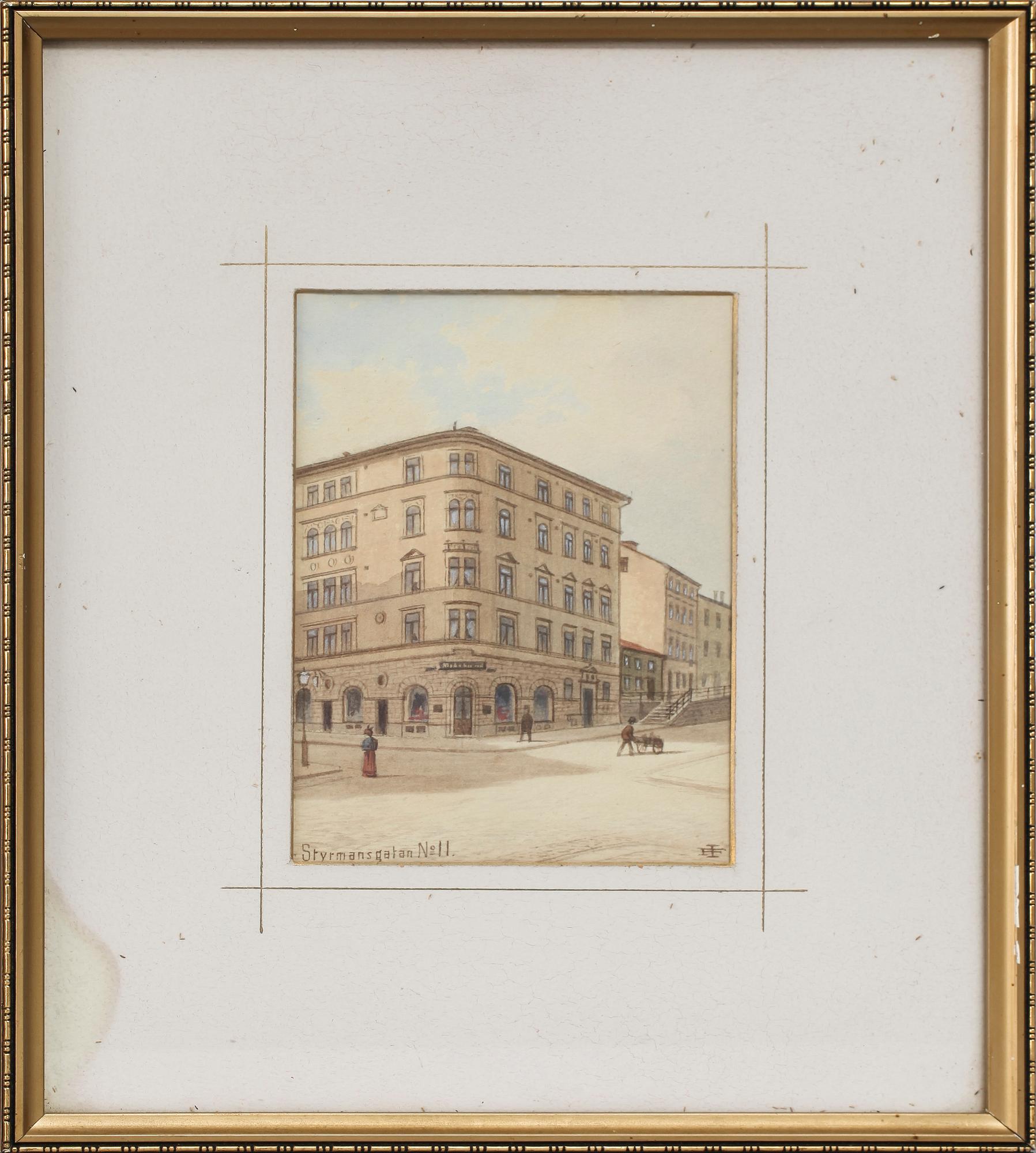 FREDRIK ISBERG, 4 st, akvareller. Sign.