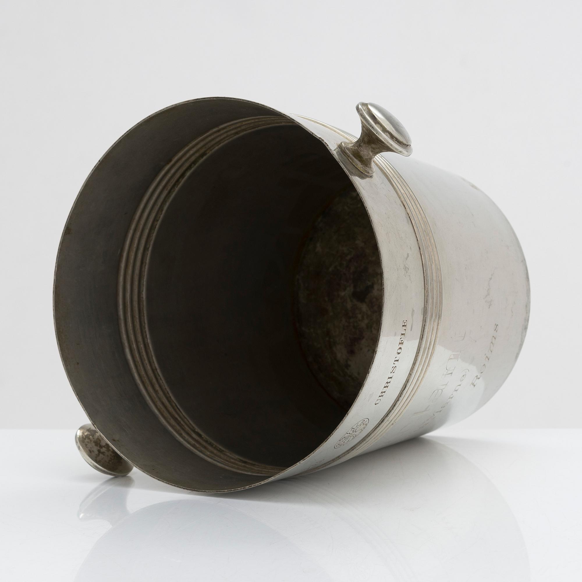 A Champagne cooler bucket Morlant. Manufactured by Christofle, France.