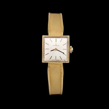 ARMBANDSUR, 18K guld, Tissot, 1900-talets andra hälft. Total vikt med urverk ca 28 g.