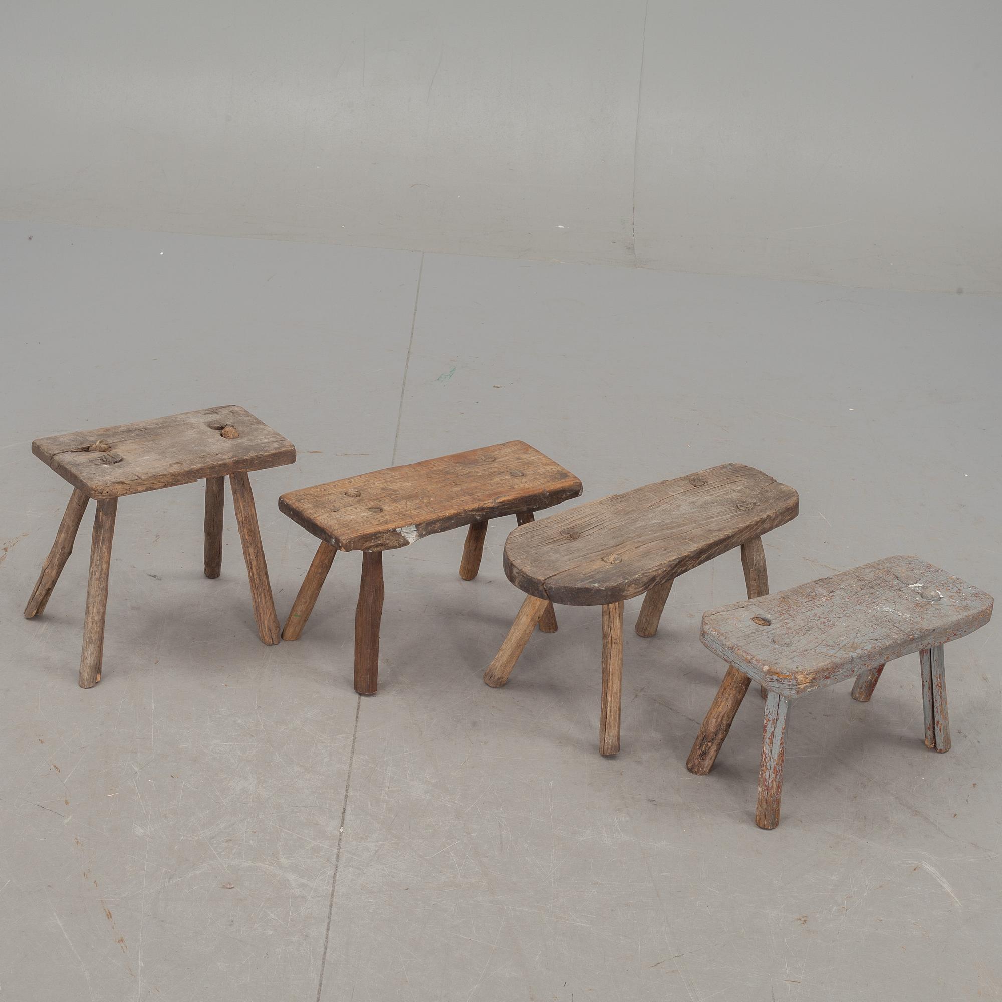 PALLAR, allmoge, 4 st, diverse ålder och utförande.