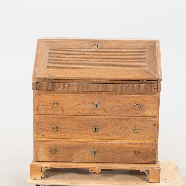 A 19th century oak writing desk.
