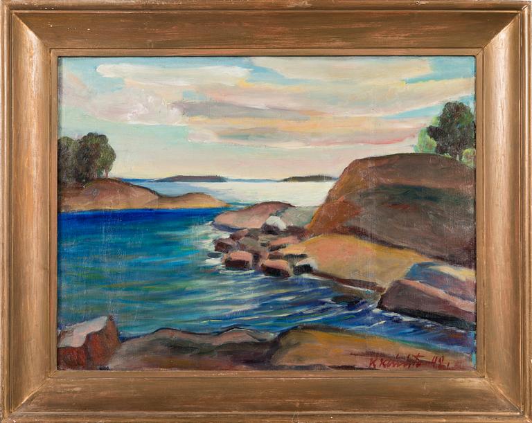 Kullervo Koivisto, oil on canvas, signed and dated -42.