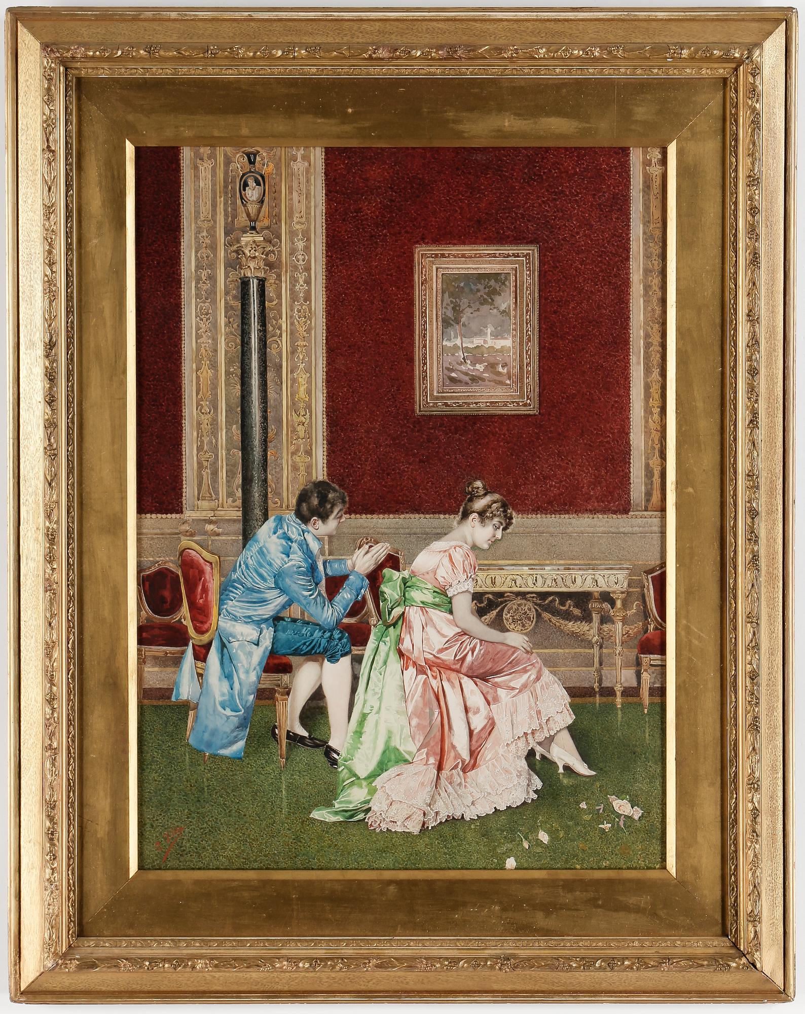 GIOVANNI BATTISTA FILOSA, akvarell, signerad.