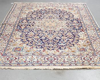 A carpet, Old, Nain, part silk, 9 LAA, ca 308 x 197 cm.