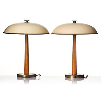 Erik Tidstrand, a pair of table lamps model "29595", Nordiska Kompaniet, Sweden 1930s.