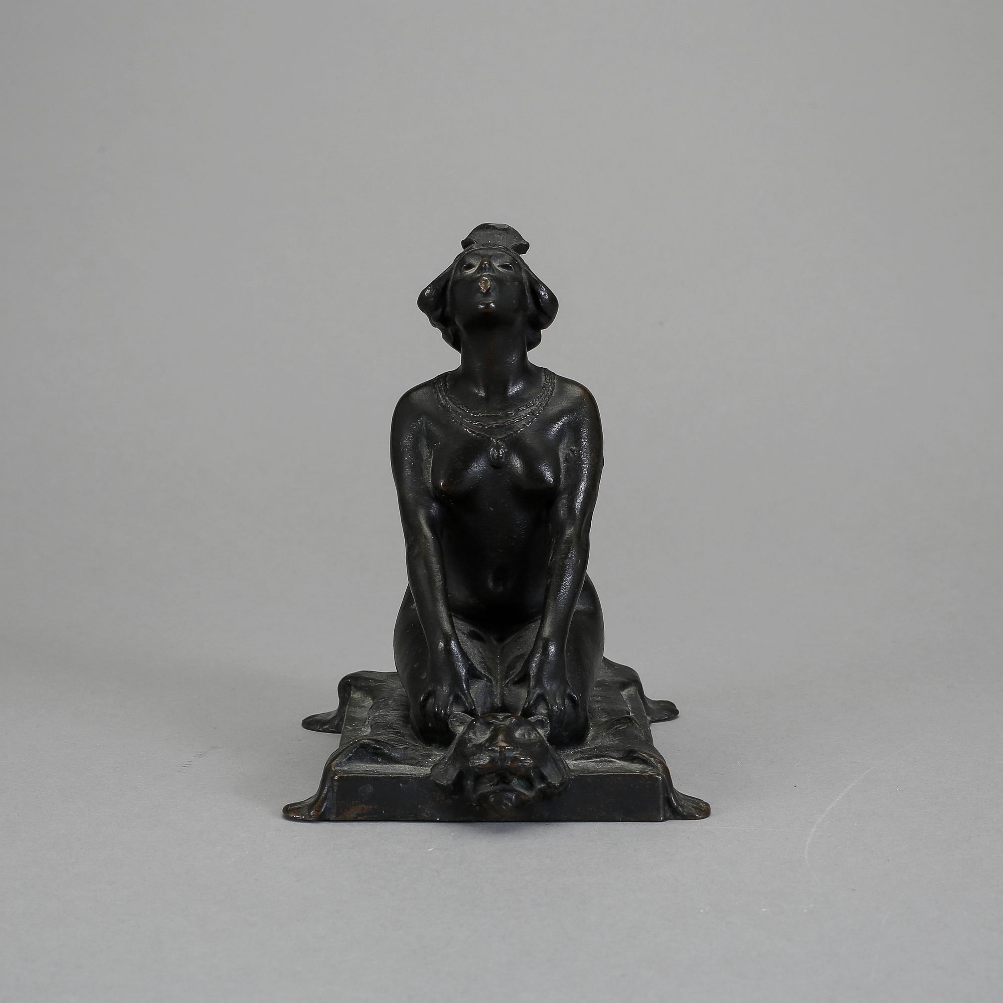 CHARLES FRIBERG, skulptur, brons, signerad och daterad 1906, gjutarmärkt A.B. E. GJ-metod, Stockholm.
