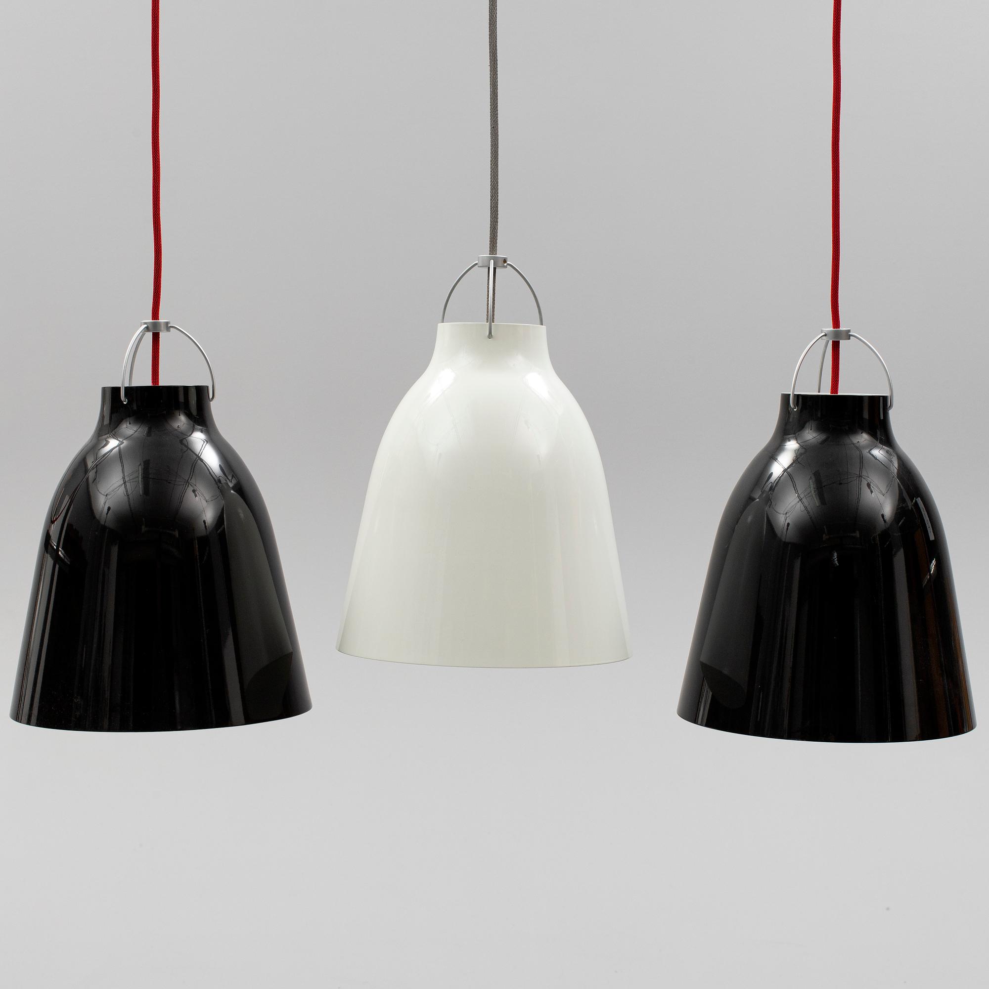 CECILE MANZ, 3 ceiling lights, 'Caravaggio', Lightyears, Denmark.