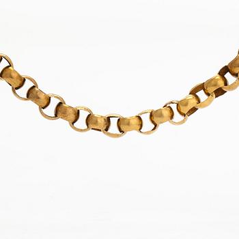 An 18K gold necklace, Carl Wilhelm Troselius. Stockholm 1838.