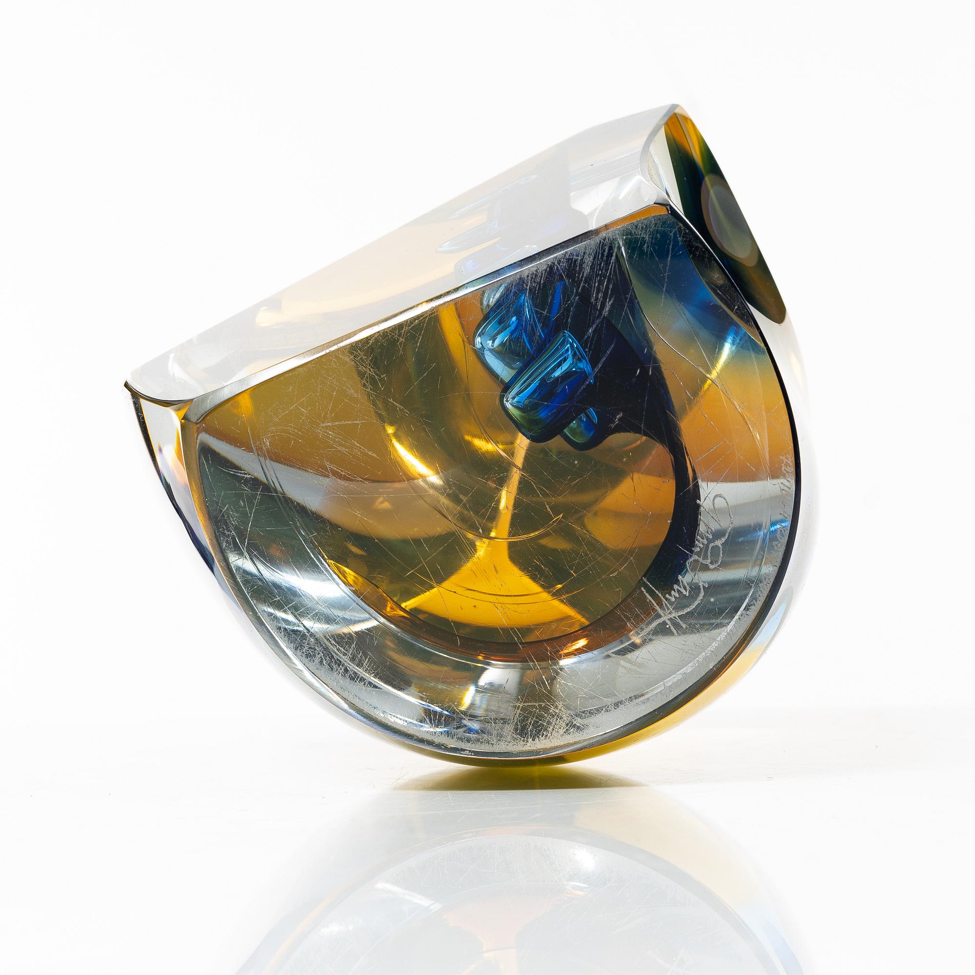 Göran Wärff, unik skulptur, glas, Kosta Boda.