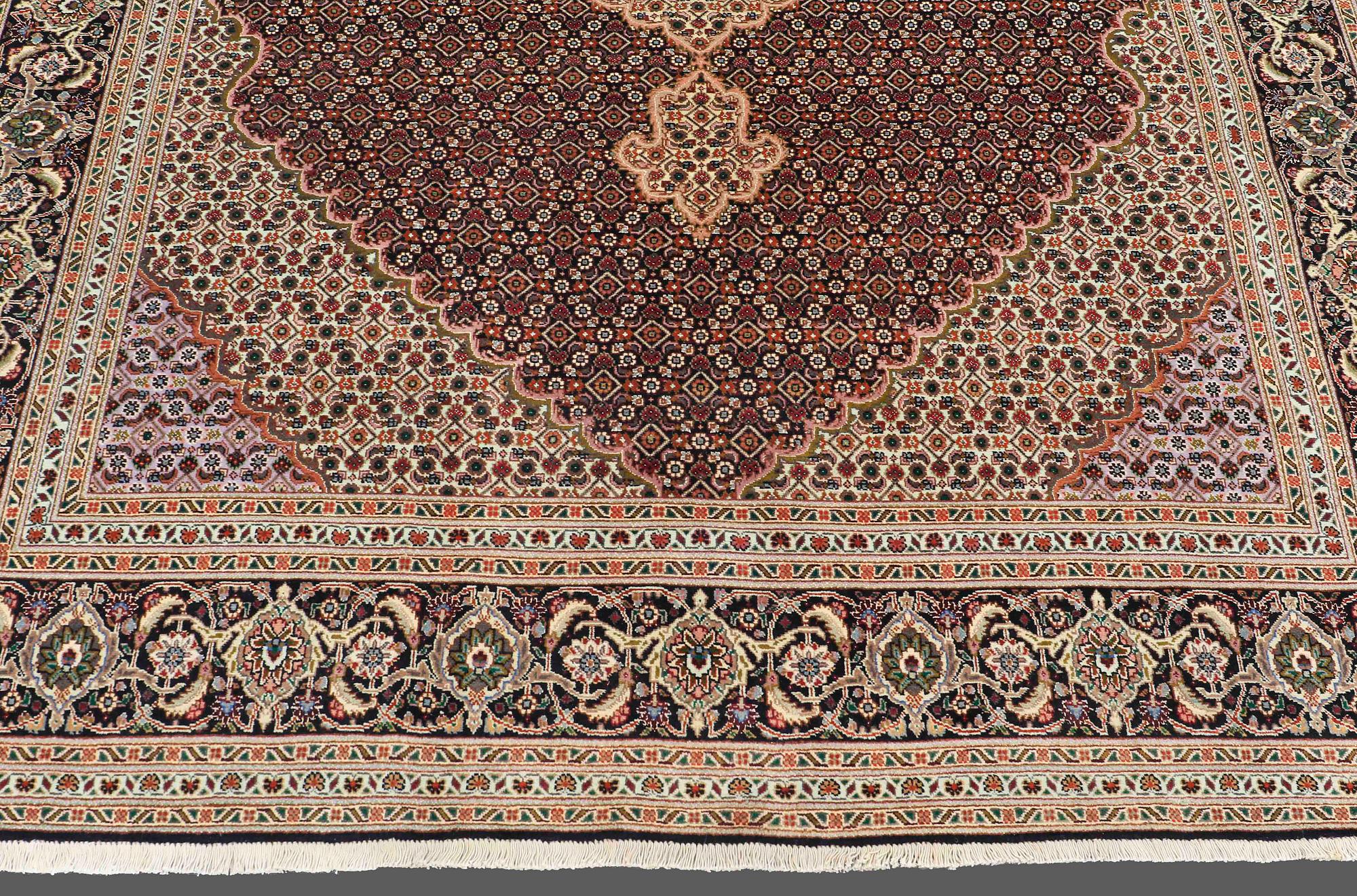 A CARPET, Tabriz part silk , so called 40 Radj, ca 298 x 202 cm.