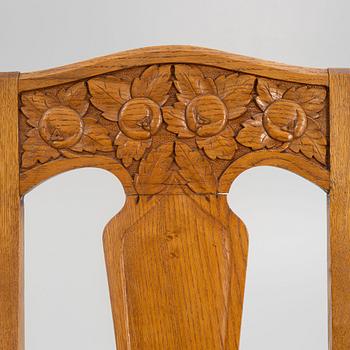 Dining chairs, 6 pcs, Art Nouveau, first half of the 20th century.