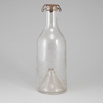 A19th century glass fly catching bottle.