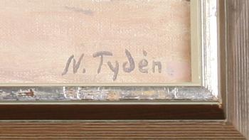 TYDÉN, NILS, olja på pannå, sign.