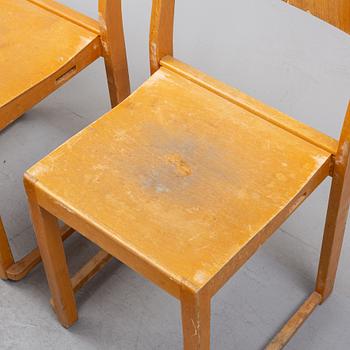 Six birch chairs by Sven Markelius, mid 20th Century.