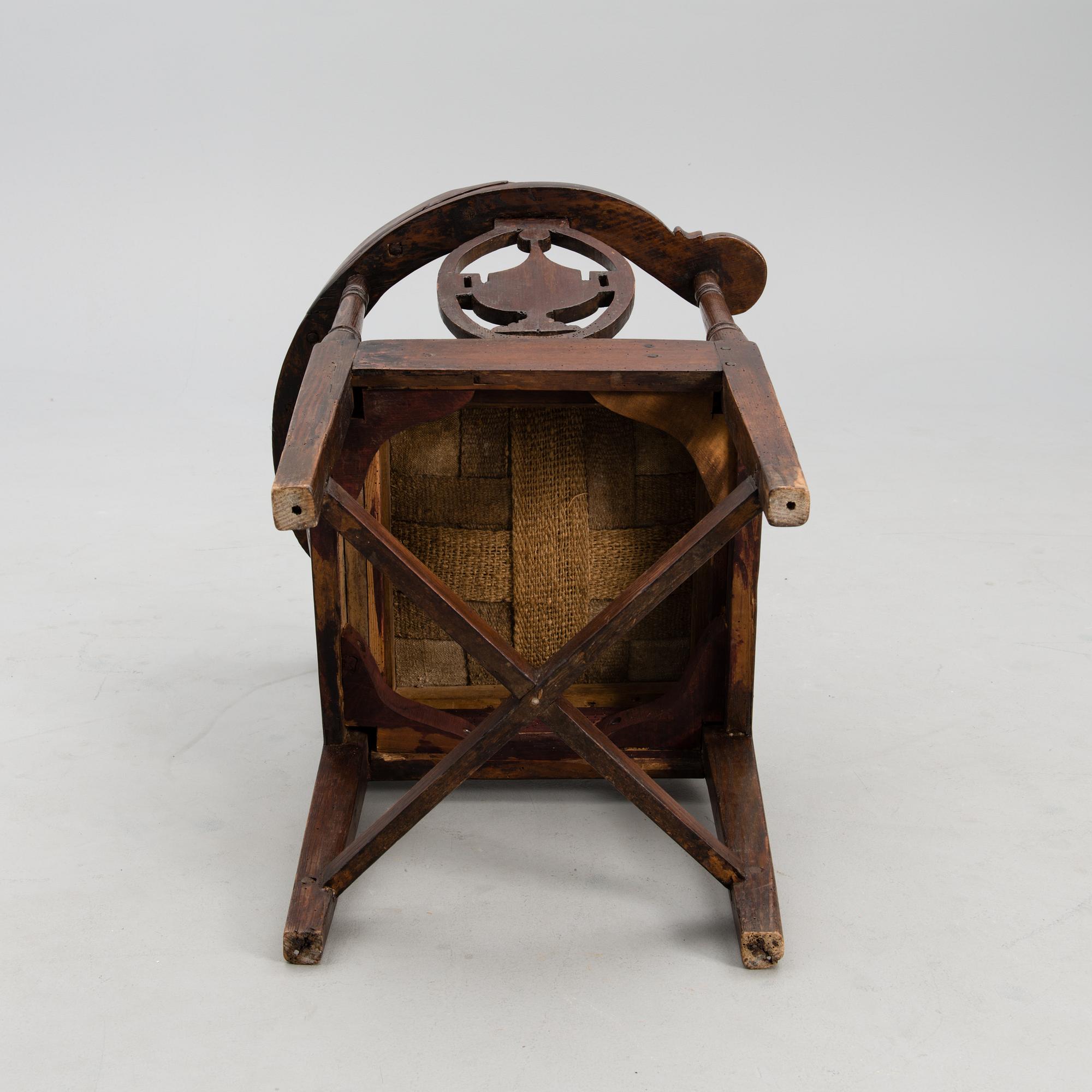 A 18th century corner chair.