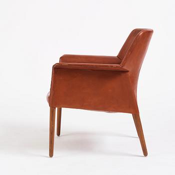 Ejner Larsen & A. Bender Madsen, a leather easy chair, Willy Beck, Denmark.