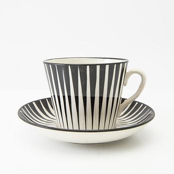 Eugen Trost, 19 artificial cups "Zebra" Uppsala Ekeby/Gefle earthenware, second half of the 20th century.