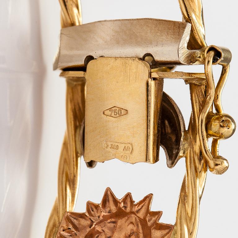 ARMBAND, 18K rött och gult guld. Graziella, Italien.