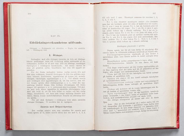 KIRJA, Handbok i eldsläcknings-brandförsäkringsväsendet, Carl N. Ahlström, Tukholma 1879.