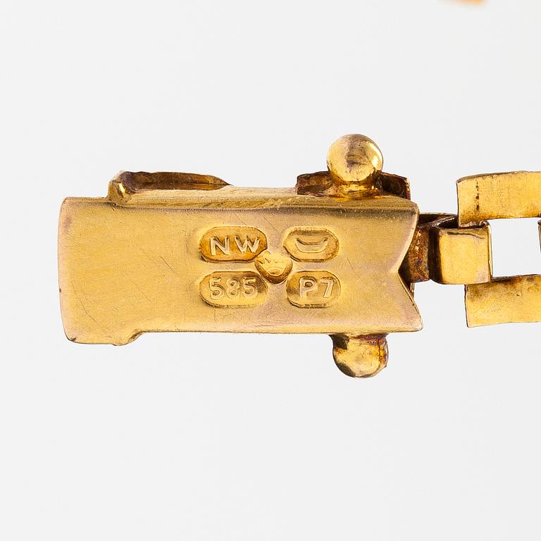 Kaulakoru, 14K kultaa. Westerback, Helsinki 1968.