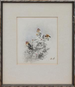 BRUNO LILJEFORS, akvarell, monogramsignerad.