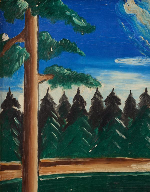 Carl Birger Höög, Skogsvy med granar.