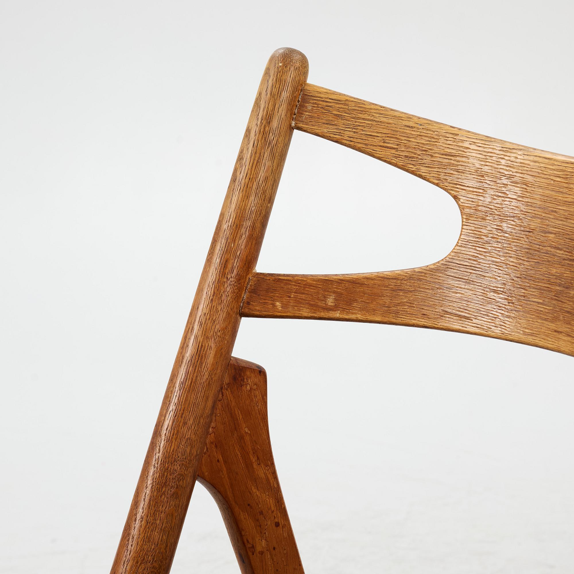 Hans J. Wegner, Six model CH-29 chairs Carl Hansen & Søn, mid-20th century.