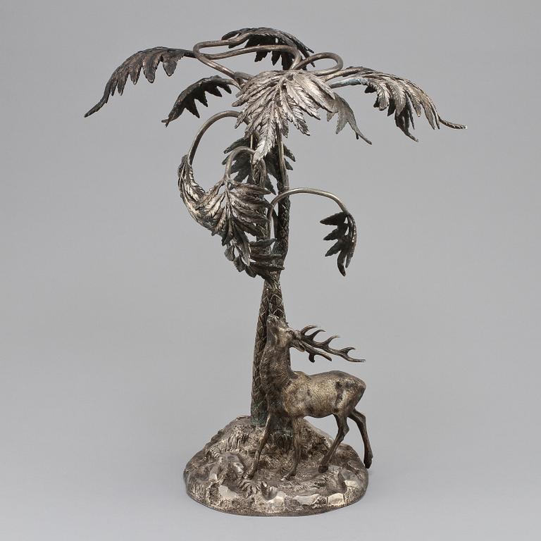 UPPSATSSTÄLL, nysilver, A.G Dufva, Stockholm, omkring 1900.