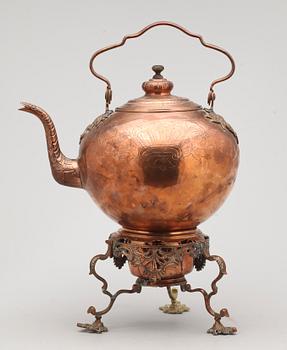 A Rococo 18th century copper water heater pot.