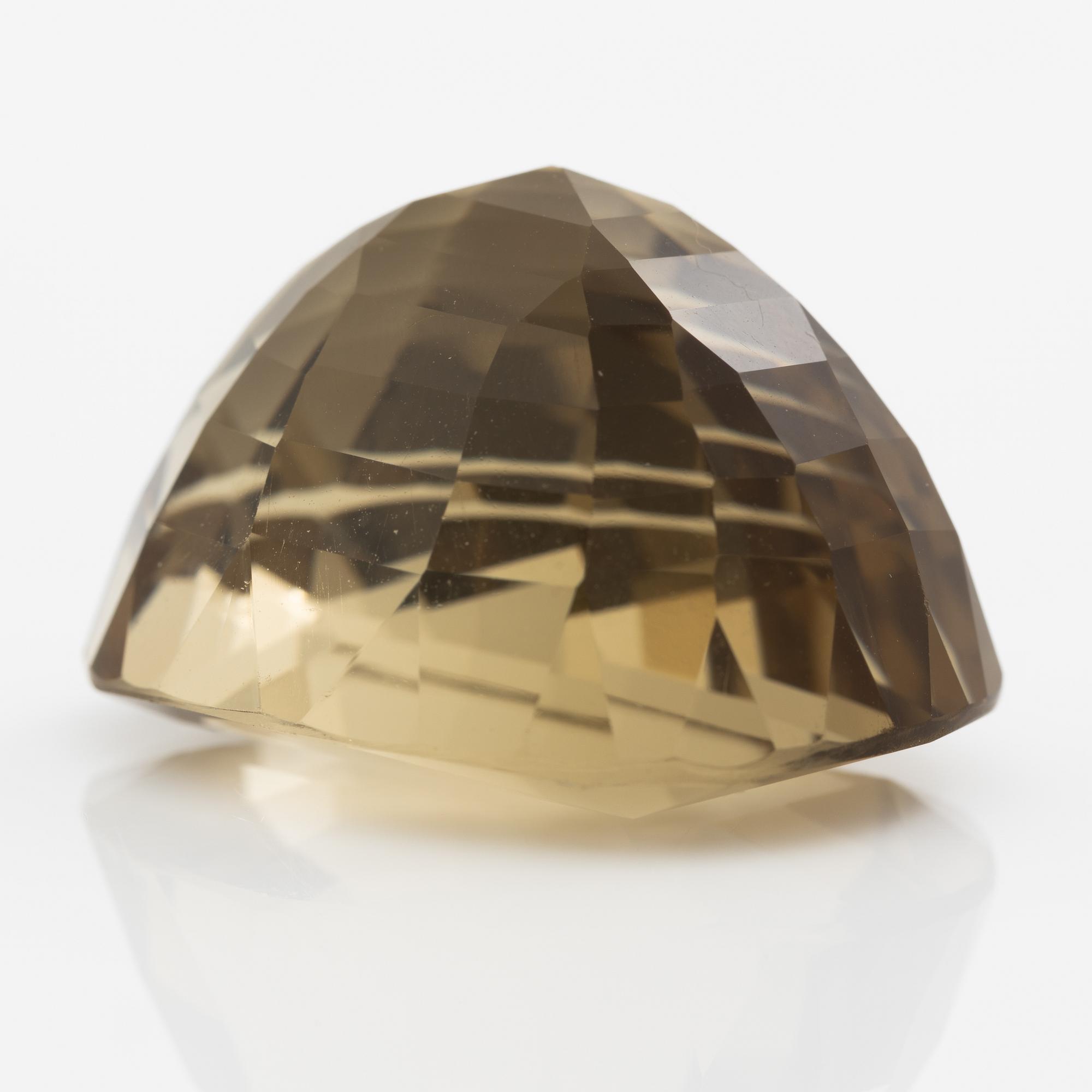 Loose, step-cut citrine, likely from Wiwen Nilsson's workshop.