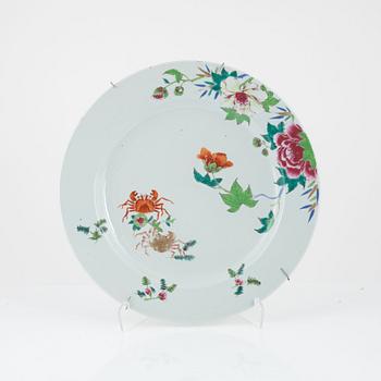 A Famille Rose porcelain dish, China, Qing dystasy, mid/first half of the 18th century.