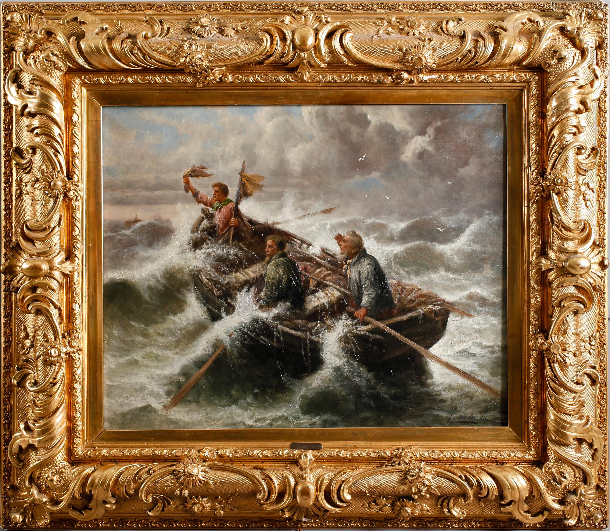 L WILRYCK, olja på duk, signerad, omkring år 1900.