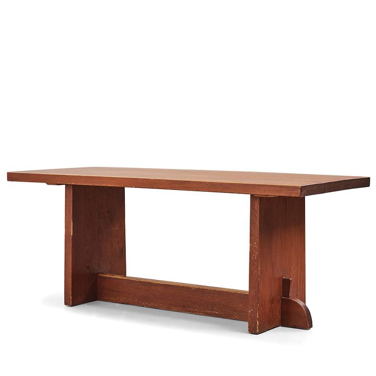 Axel Einar Hjorth, a stained pine "Lovö" table, Nordiska Kompaniet, Sweden 1930's.