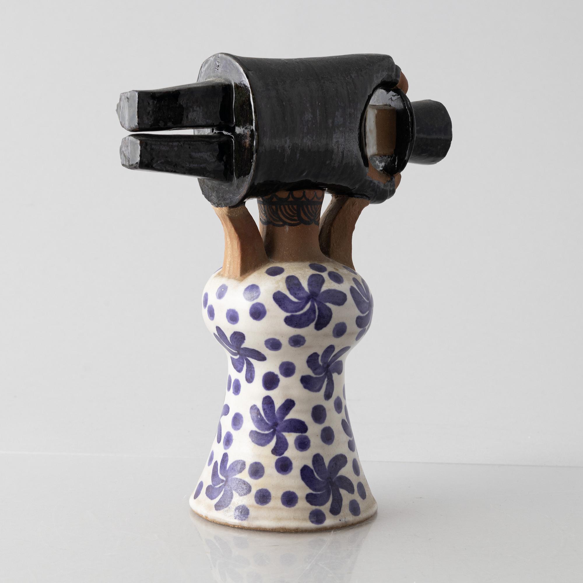 Lisa Larson, figurin, stengods, "Samhällsdebatten", Gustavsberg.