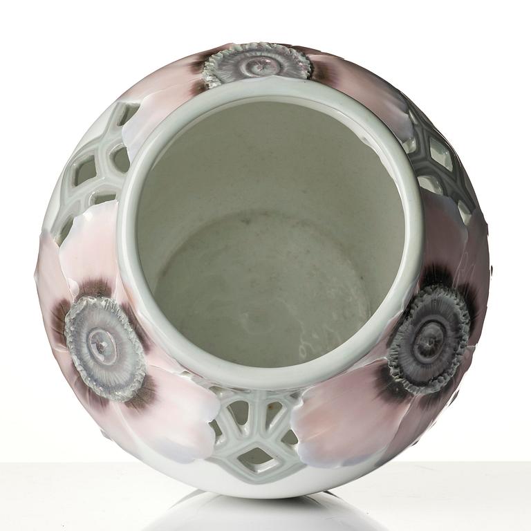 Karl Lindström, & Ruben Rising, a porcelain vase, Rörstrand, Sweden 1900-1910.