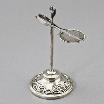 VAXSTAPELSTÄLL, silver, Abraham Edborg, Jönköping, 1849.