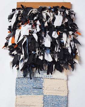 Linnéa Sjöberg, fabric, wood, buttons, signed and dated 2015.