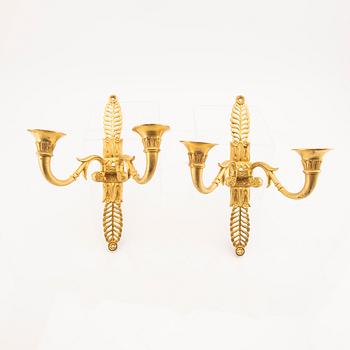Appllquer, a pair, Senempire mid-19th century, bronze.
